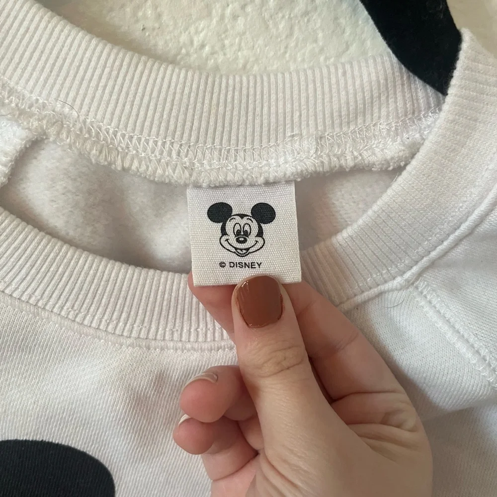 Disney White Crewneck Sweater with Mickey Design - Picture 5 of 6